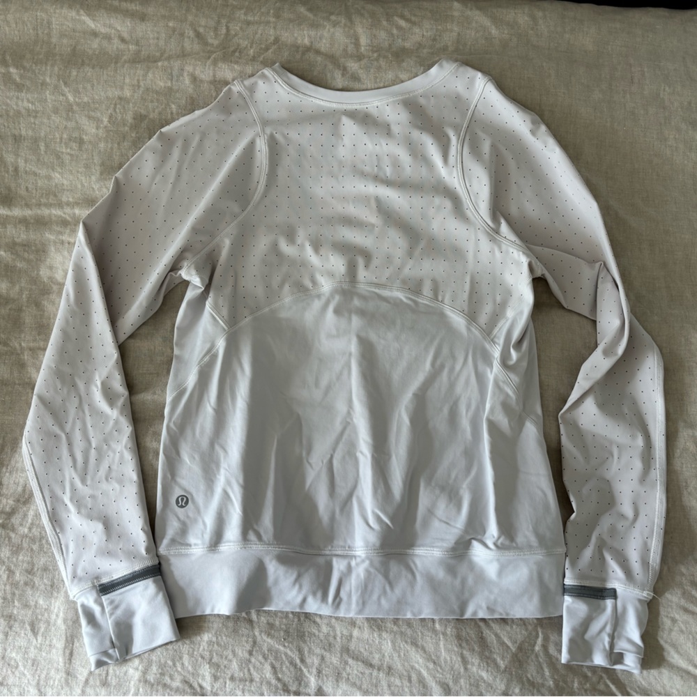 Lululemon white long sleeve top